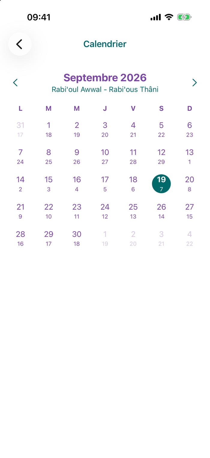 Calendrier grégorien et hijri